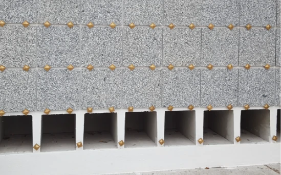 Granite coverings for prefabricated burial niches P.I.L.Gran min