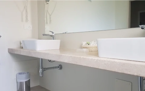 Double rectangular marble sink base P.I.L. Gran min