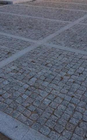 Public pavement with cobblestones P.I.L. Gran min